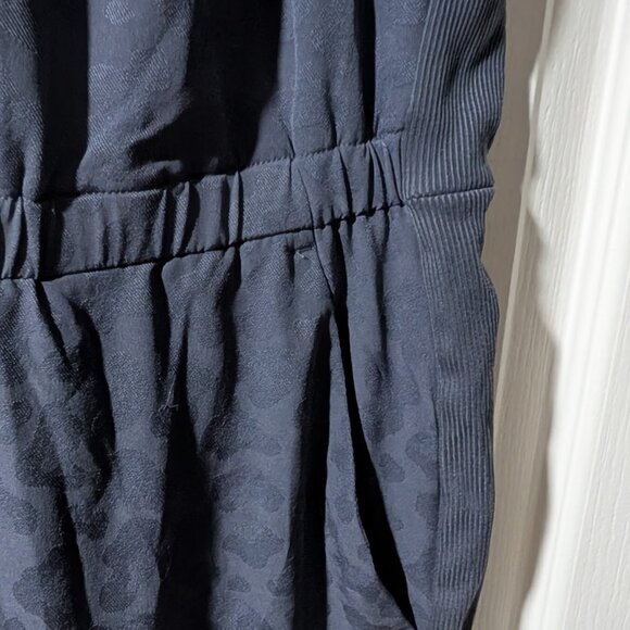 NEW! Athleta | Brooklyn Textured Jumpsuit Jacquard Leopard Medieval Violet - Picture 11 of 14